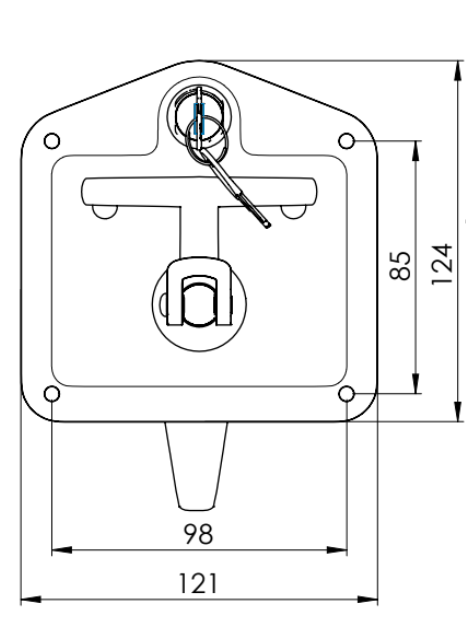 Cierre de Cajón 124x121MM