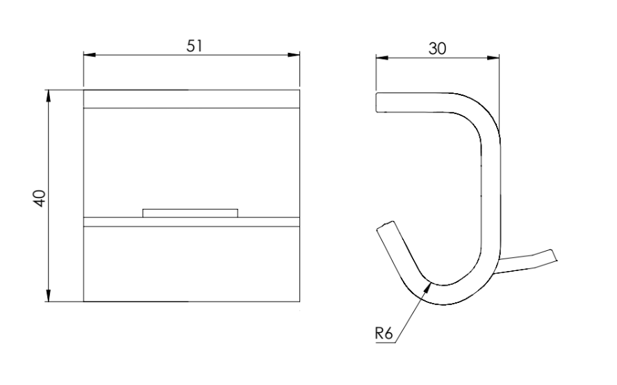 Uña de Bisagra de Trapecio