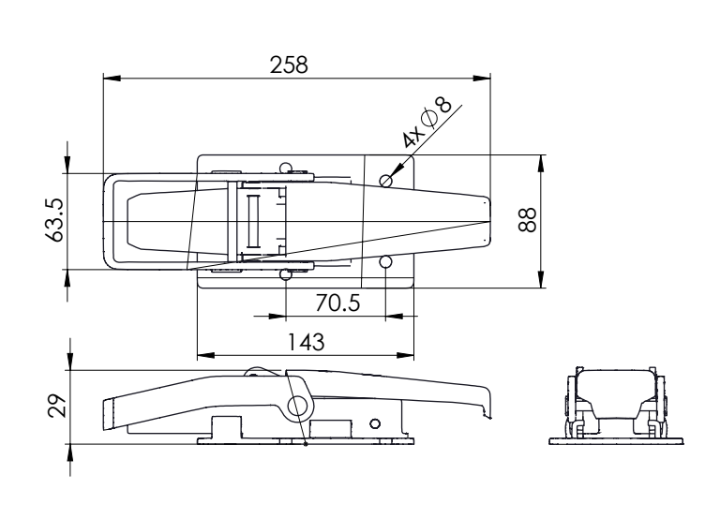 Cierres de Pesca Exterior Con Uña