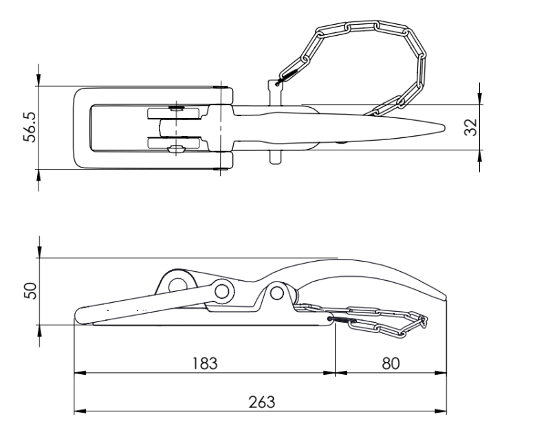 Cierre de Forja para Puertas Tipo C-8