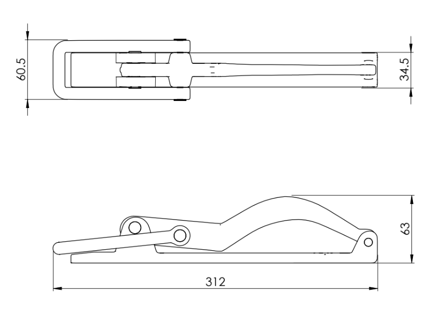 Cierre de Forja para Puertas Tipo C-7