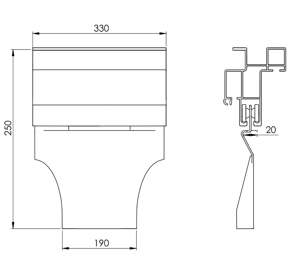 Carro de Pilar para Tricarril 150 y 165MM
