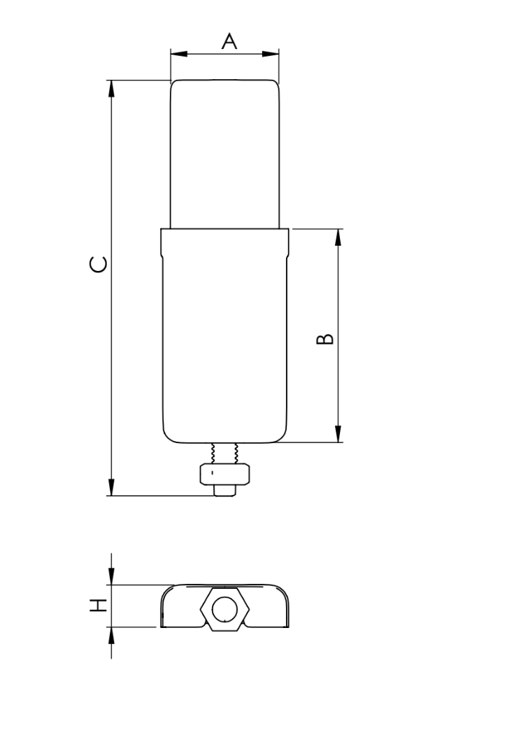 Cuña Con Cajetín y Tornillo Interior Forjado