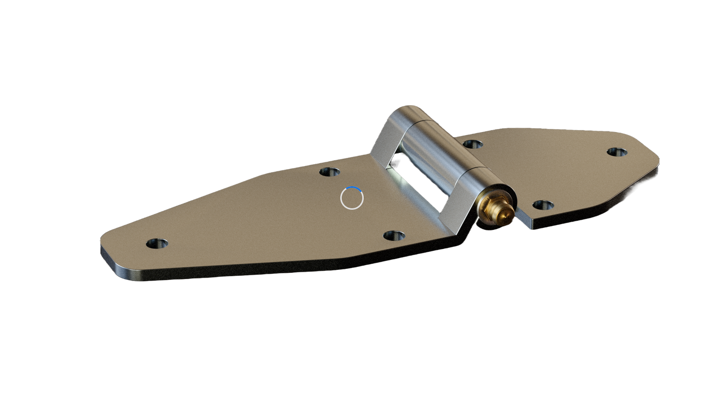 Bisagra larga de acero inoxidable para lateral abatible, referencia 2216/004