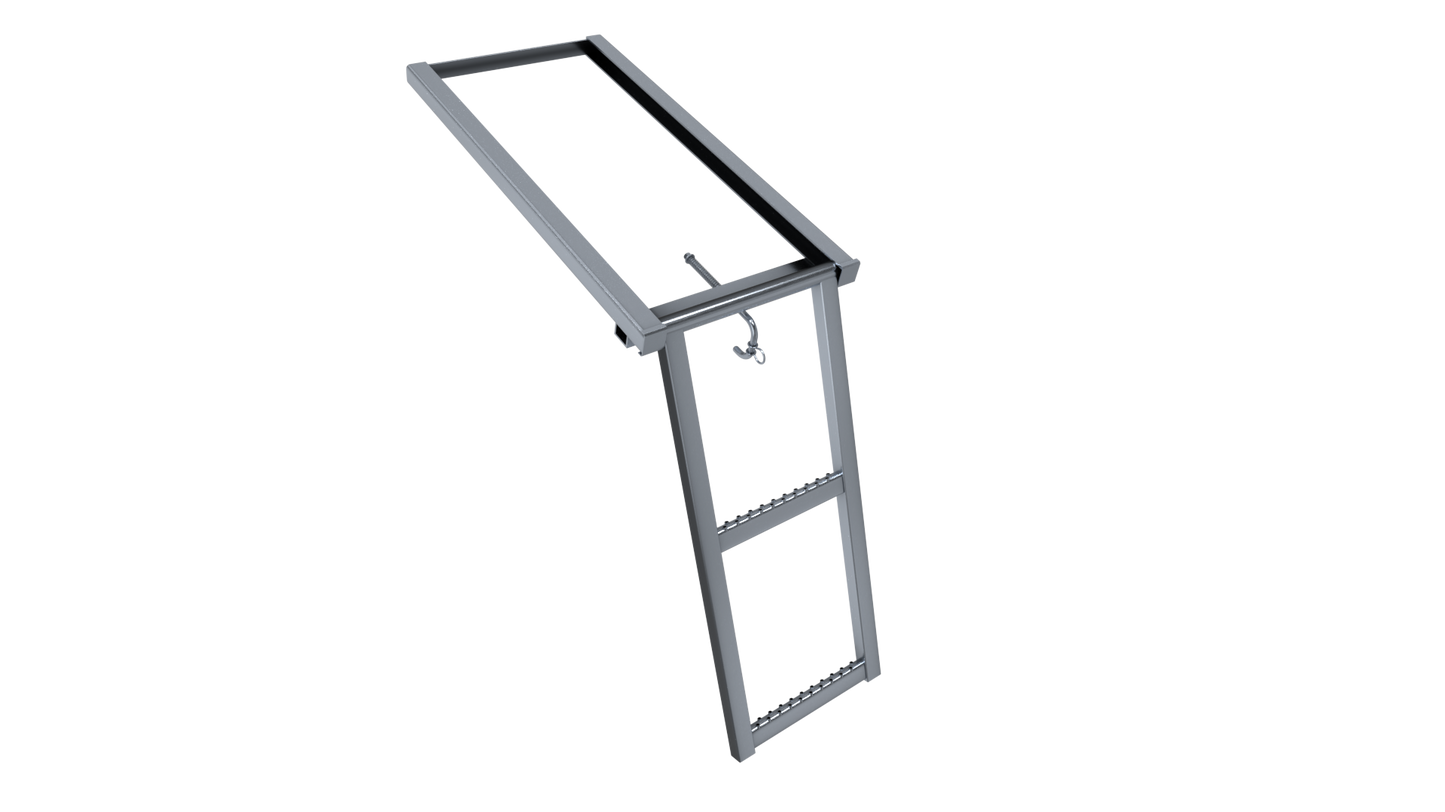 Escalera escamoteable de 2 peldaños, vista adicional