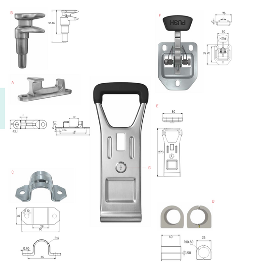 Kit de Falleba Exterior con Llave de Bloqueo