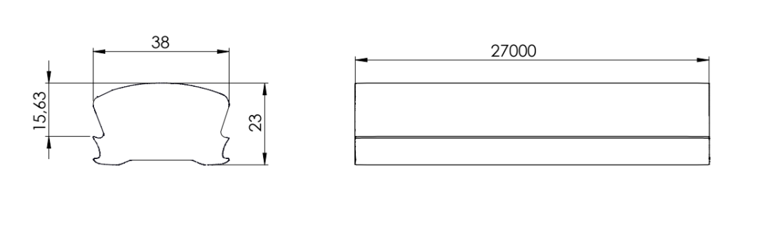 Goma de Trinquete de dos Alas