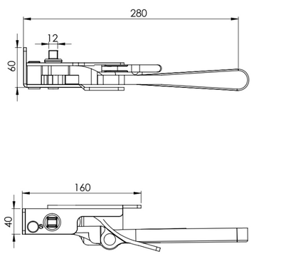 Tensor de Lona Trasero con Rañura