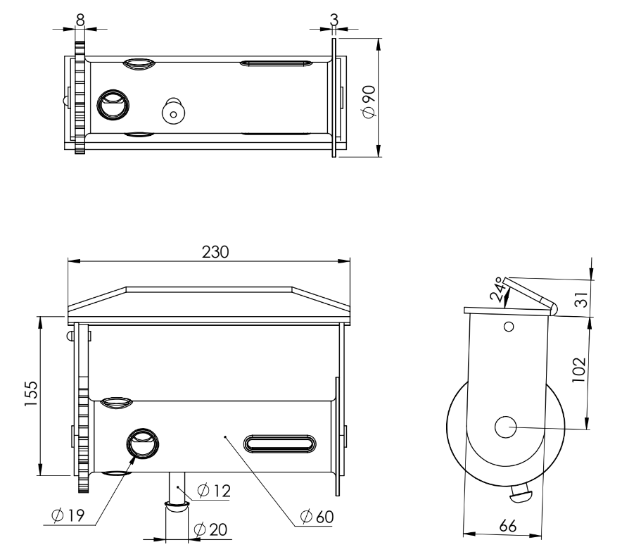 Torno Movible Mixto para Cinta y Cable