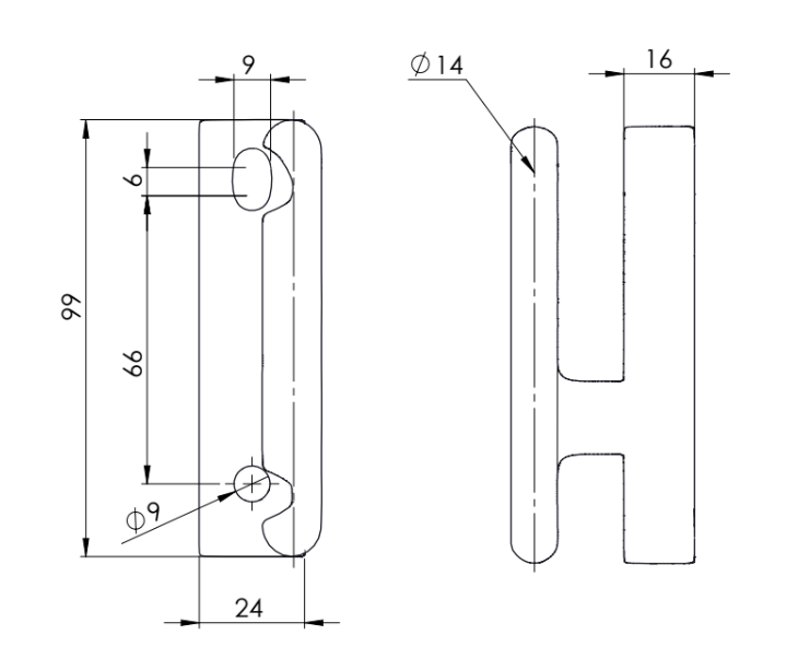 Bisagra Macho TIR Nº7