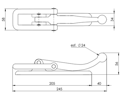 Cierre de Forja para Puertas Tipo C-2