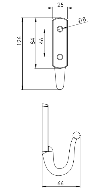 Gancho para Atornillar en Banda G-4