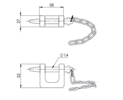 Cierre de Forja para Puertas Tipo C-11