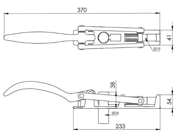 Cerrojo de Muelle Tipo T-8