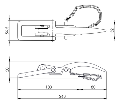 Cierre de Forja para Puertas Tipo C-9