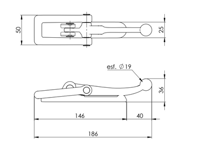 Cierre de Forja para Puertas Tipo C-3