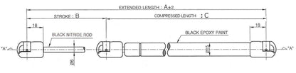 8/18 Stainless Steel Gas Spring