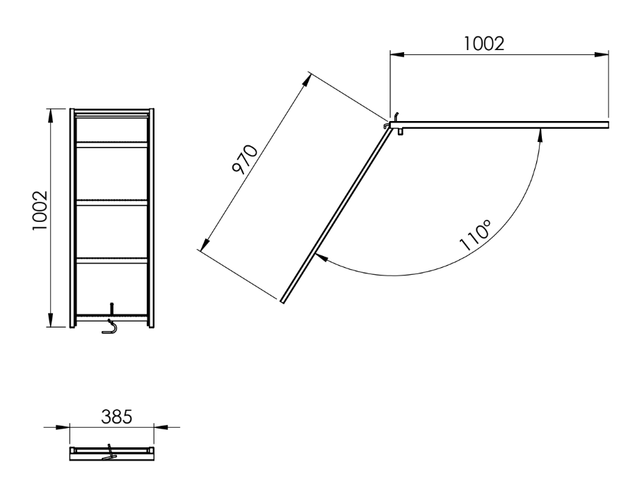 Escalera Escamoteable de 4 Peldaños