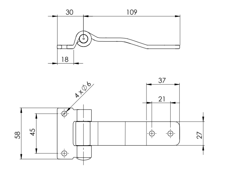 Bisagra Para Ventana De Furgón Frigorífico