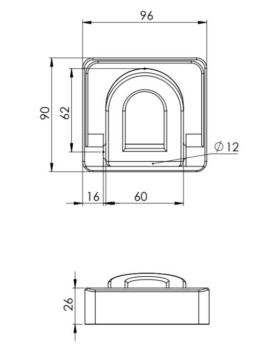 Anilla Empotrable en Bruto