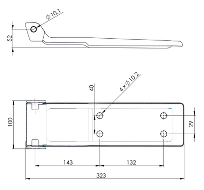 Bisagra de Libro Plana