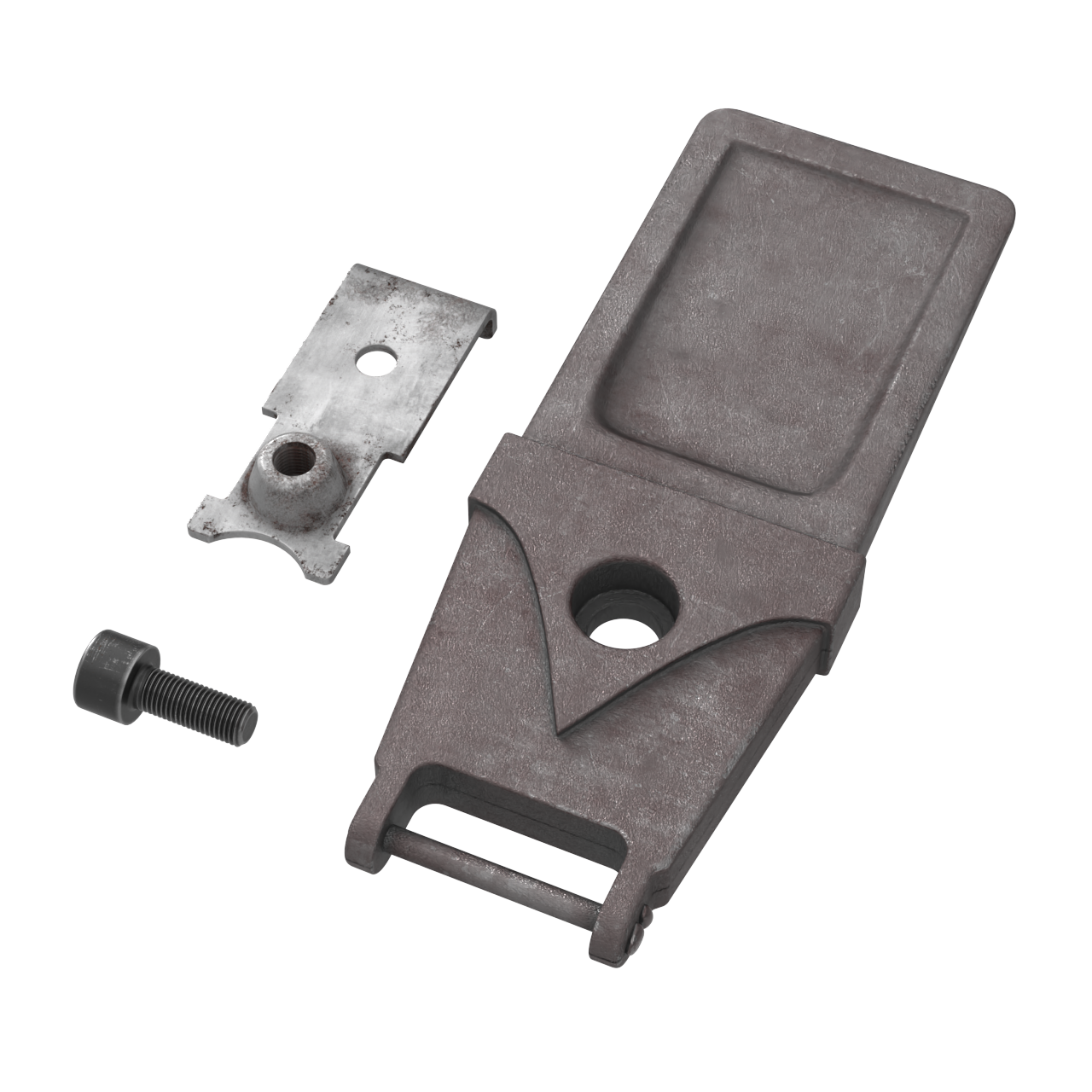 Conjunto de Cuña de Forja Con Soporte y Tornillo Frontal