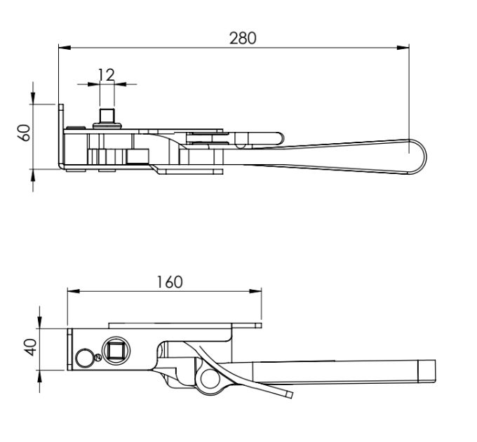 Tensor de Lona Trasero con Cuadradillo