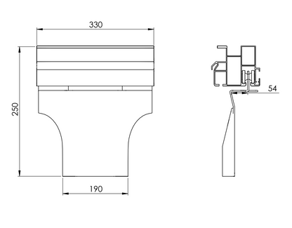 carro de Pilar para Tricarril de 110MM