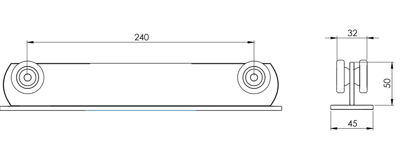Carro de Pilar para Guía Galvanizada