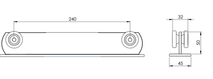 Carro de Pilar para Guía Galvanizada