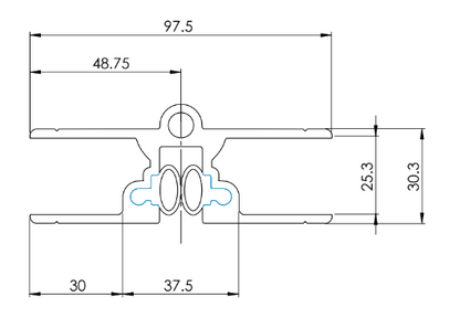 Bisagra Continua de Aluminio