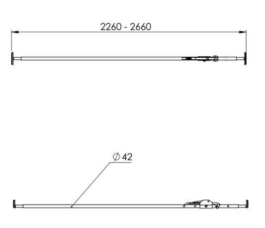Puntal Extensible para Sujeción de Carga