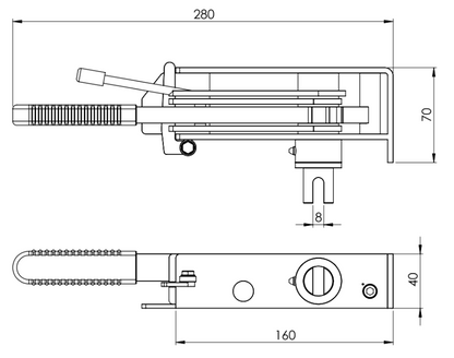Tensor de Lona Trasero a dos manos
