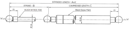 14/28 Stainless Steel Gas Spring