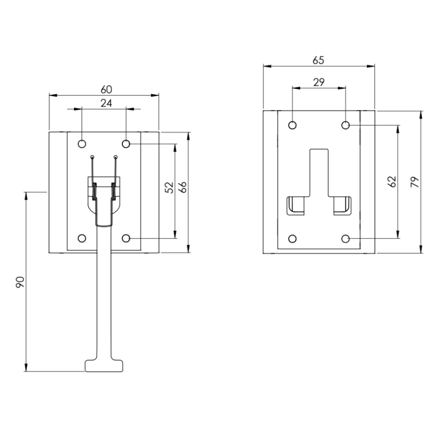 Retenedor T de Puerta para Furgón Frigorífico