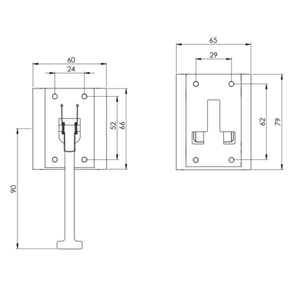 Retenedor T de Puerta para Furgón Frigorífico