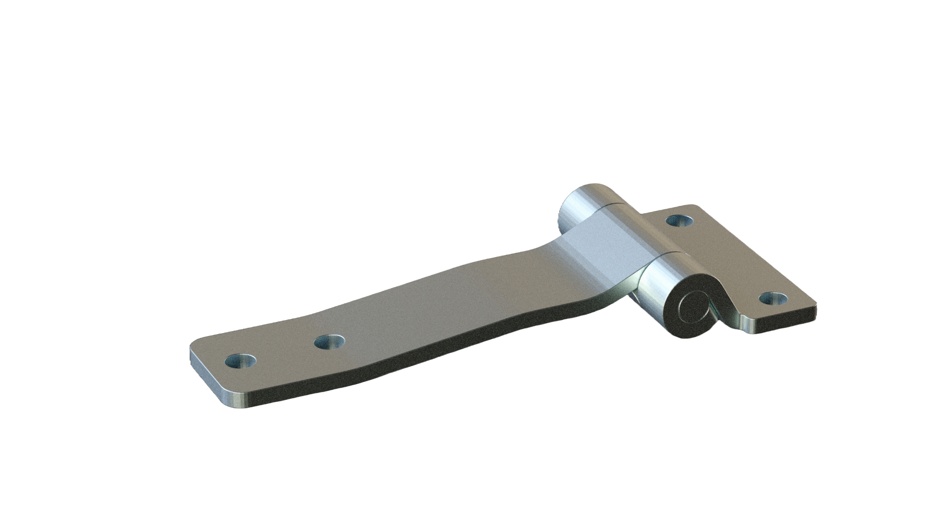 Bisagra acodada de acero inoxidable para capota de 140 x 60 mm