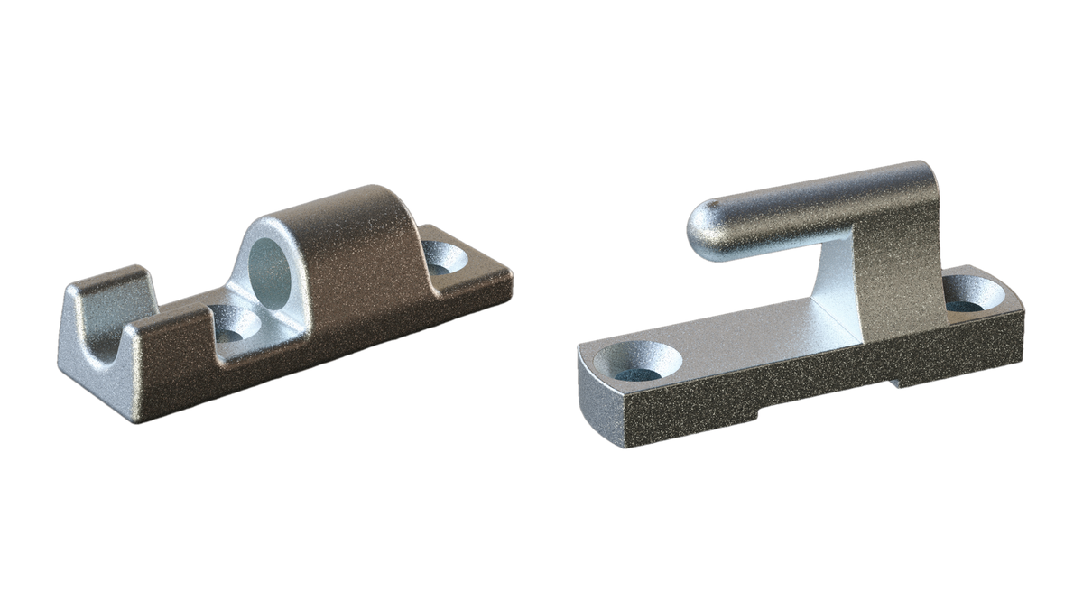 Scharnier und Bolzen für Bordwand, 90 x 26 mm Ø13,5 / 90 x 23 mm Ø12