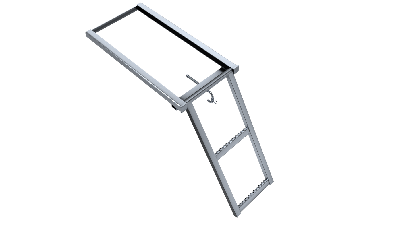 Escalera escamoteable de 2 peldaños, vista principal