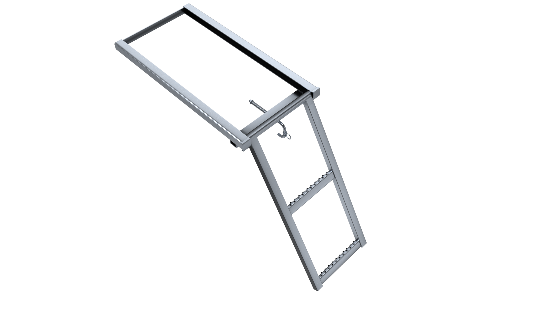 Escalera escamoteable de 2 peldaños, vista principal