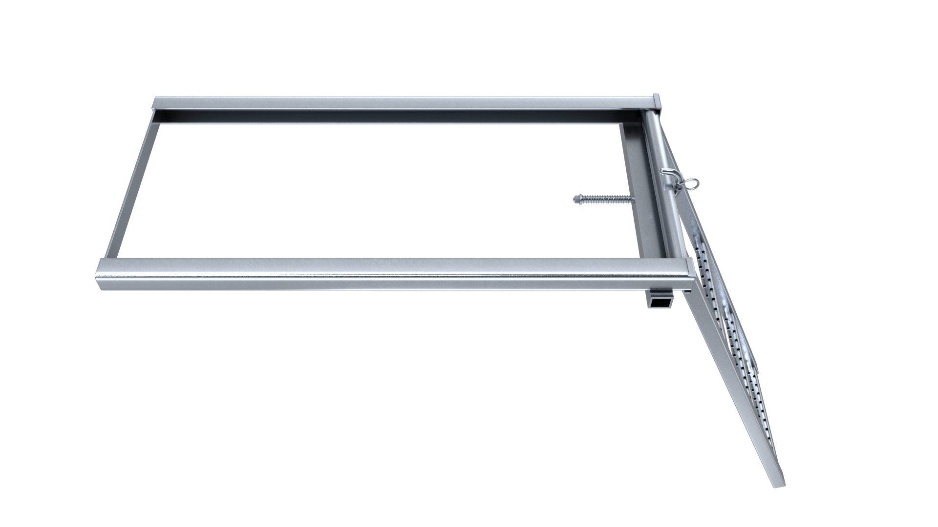 Escalera escamoteable de 3 peldaños con soportes, vista adicional