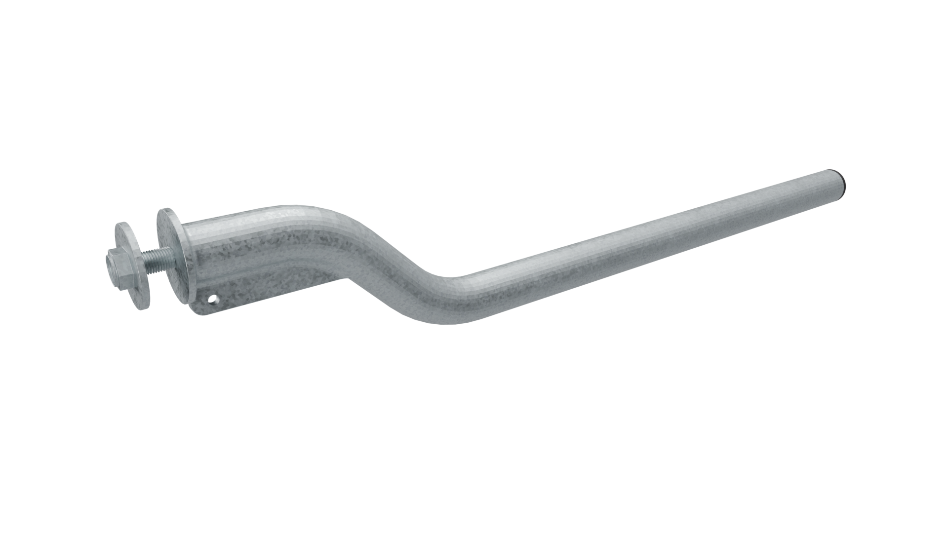 Vista adicional del soporte de guardabarros con brida cincado, Ø42 mm y 750 mm
