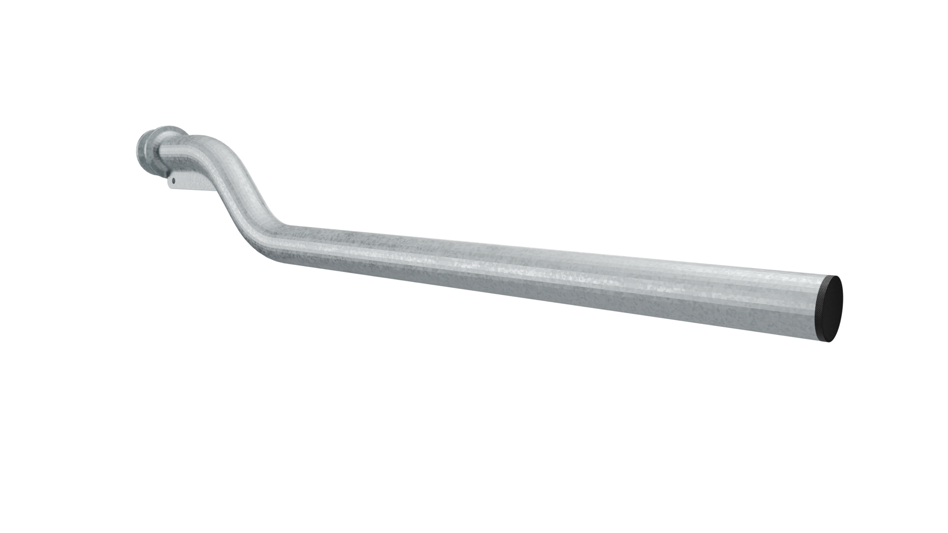 Soporte de guardabarros con brida cincado, Ø42 mm y 750 mm de largo