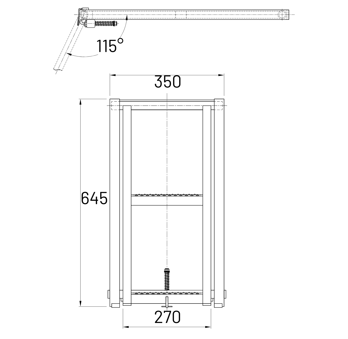 Escalera Escamoteable de 2 Peldaños