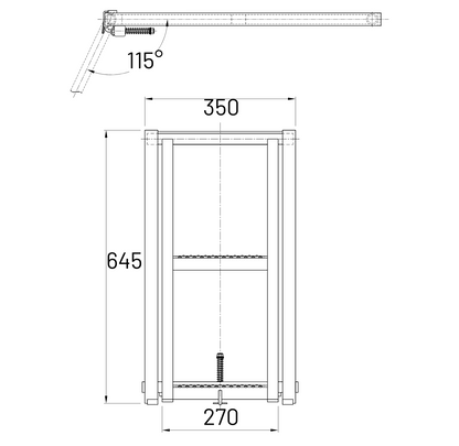Escalera Escamoteable de 2 Peldaños