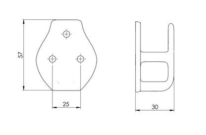 Gancho Tipo "R" en Nylon Gris