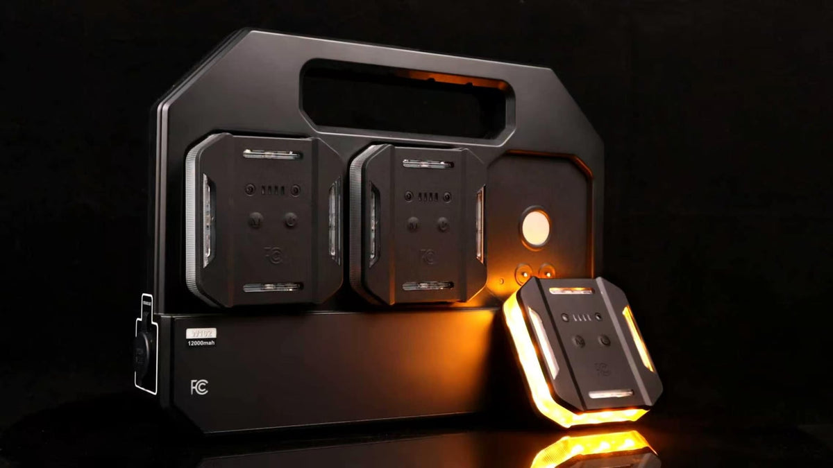 Kit de 6 balizas LED de advertencia recargables con maletín de carga